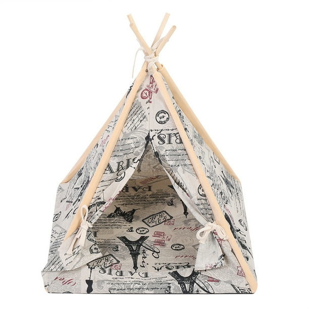 POPETPOP Pet Teepee Tent for Dogs Puppy Cat Bed Cute House Portable Pet Teepee for Puppy Dog Kitten